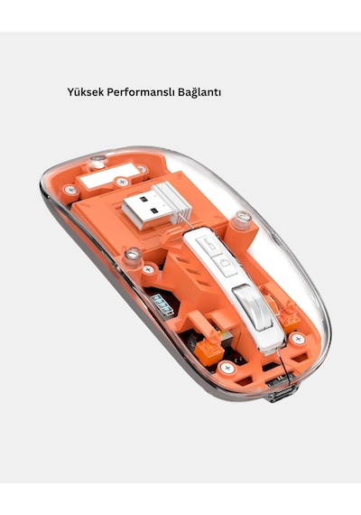 Bluetooth 5.0 & 2.4ghz Kablosuz Fare 3 Cihaz Bağlantılı, Hızlı Geçiş, Usb Alıcılı Najmaddin