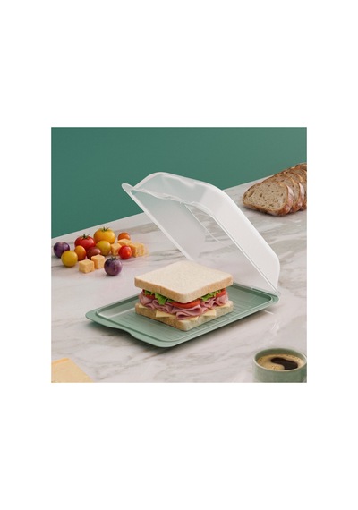 Gıda Saklama Kabı &şeffaf Kapaklı Derin Şarküteri Saklama Kabı, Buzdolabı Kahvaltılık Peynir Salam Kabı, 63 X 250 X 170 Mm Bpa Free Yeşil - 934760994 Yeşil