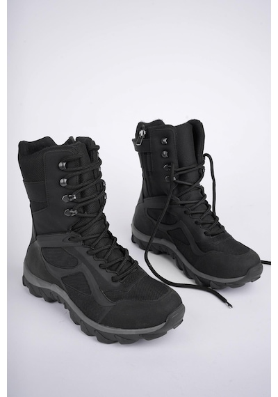 Muggo Lowa Garantili Tactical Askeri Fermuarlı Ve Bağcıklı Postal Çöl Botu 001