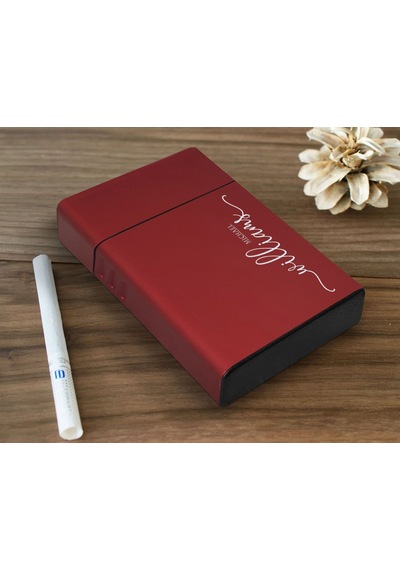 Bk Gift Kişiye Özel İsimli Kırmızı Metal Sigara Tabakası-3, Arkadaşa Hediye, Babaya Hediye, Metal Sigara Kutusu