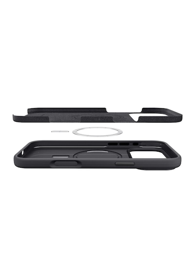 Spigen iPhone Uyumlu 17 Pro Silikon Magsafe Kılıf Silicone Fit Magfit Black Kaymaz Kapak - Acs09955