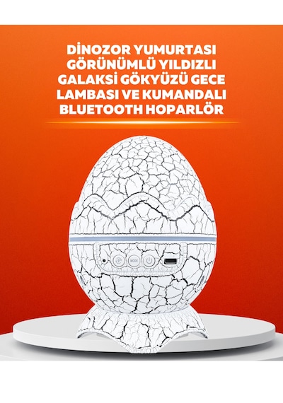 Dinozor - 883 - Yumurtası Tasarımlı Projektörlü - Metemıx - Gece Lambası Gökyüzü