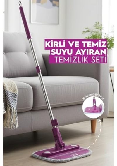 Wondero Otomatik Temizlik Seti Yedek Mop Hediyeli Açık Bej