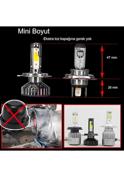 Zeron Pro Series H4 Led Xenon Şimşek Etkili Led Xenon Led Ampul
