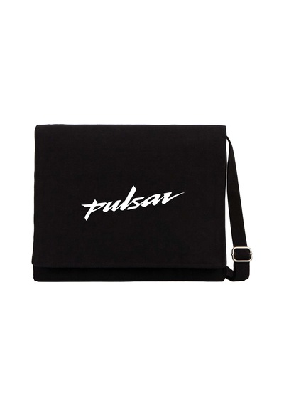 Pulsar Logo Siyah Kanvas Postacı Çantası