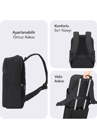 Mack Mce-1722 16 Code Eco Notebook Sırt Çantası Siyah