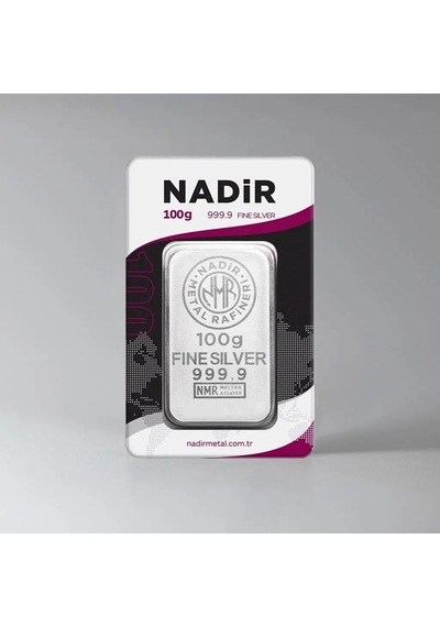 100 Gram Külçe Gümüş 999 / 999,9 Saflık Yatırımlık Gram Gümüş, Rafineri Ambalajlı