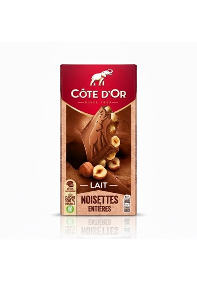 Cote D'or Lait Noisettes Entieres 180g