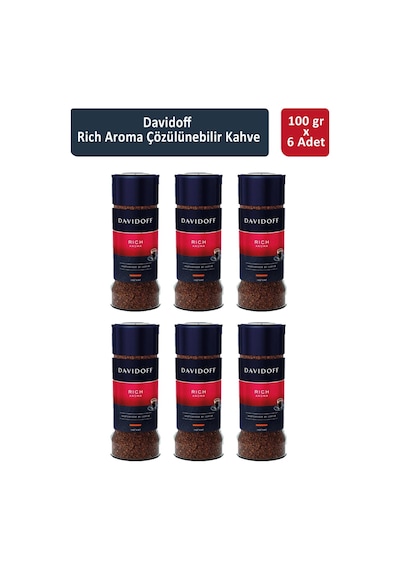 Davidoff Rich Aroma Çözünülebilir Kahve Granül 6 x 100 G