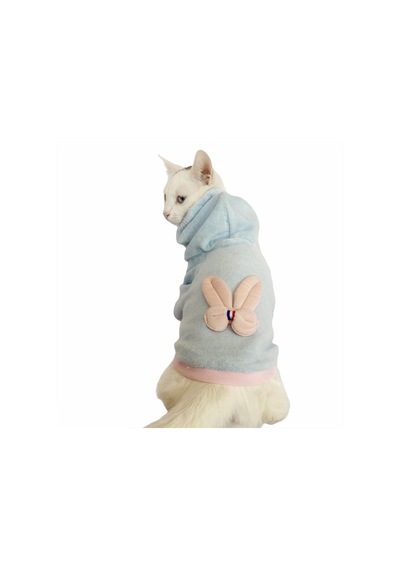 Kemique Blue Pink Bunny Sweatshirt Kedi Süveteri
