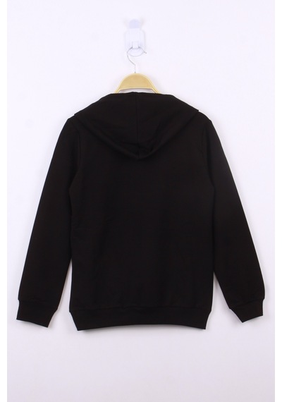 Toontoy Kids Toontoy Erkek Çocuk La Casa Baskılı Sweatshirt Siyah