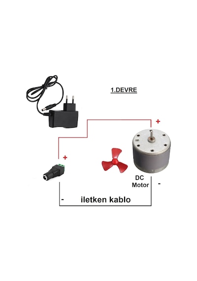 Kutulu 3 İn 1 Basit Motor Deney Seti 3 Devre - Öğrenci Elektrik Devresi