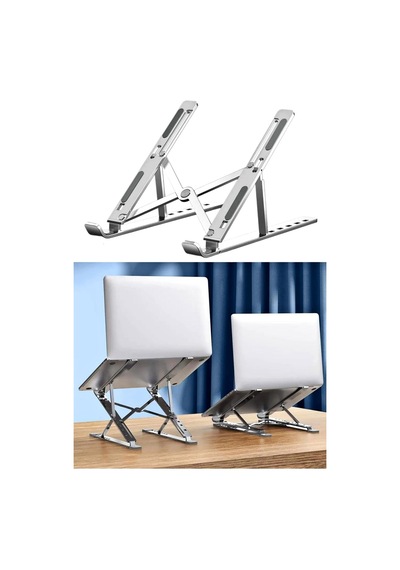 Metal Tablet Tutucu, Dizüstü Bilgisayar Standı, Masa Üstü Bilgisayar Standı, Ayarlanabilir Alüminyum Katlanabilir, Taşınabilir, Macbook Air Pro, İpad, Uyumlu, 10-15,6 Uyumludur