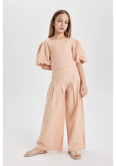 Defacto C0448a8 Ss Wide Leg Geniş Paça Pamuklu Pantolon C0448A8-R5012 Somon