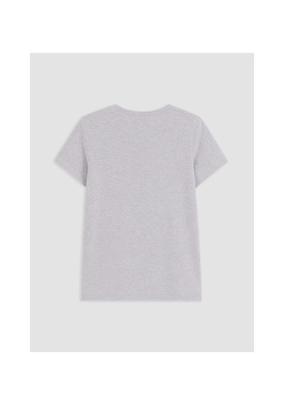 Lcw Dream Mavi Bisiklet Yaka Baskılı Kadın Pijama Takım