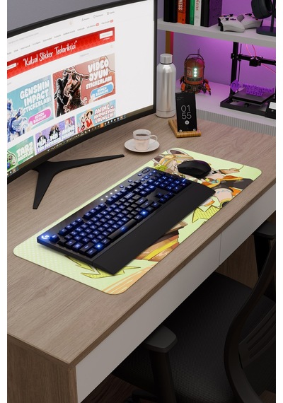 Kachina Genshin Impact Anime Oyuncu V4 - 70x30 Xl Gaming Mouse Pad Fare Altlığı