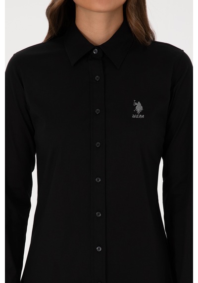 U.s. Polo Assn. Kadın Siyah Gömlek Basic 50307989-vr046 Siyah
