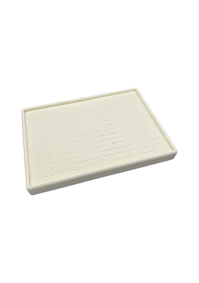Yerli Üretim Süet Kumaş Krem Renk Batırmalı 34-24 Cm Çekmece Içi Yüzük Tabla Stand Çok Renkli