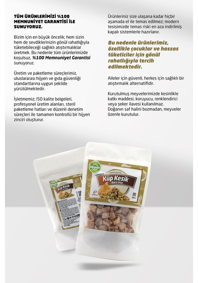 Küp Kesik Kuru İncir 100 G