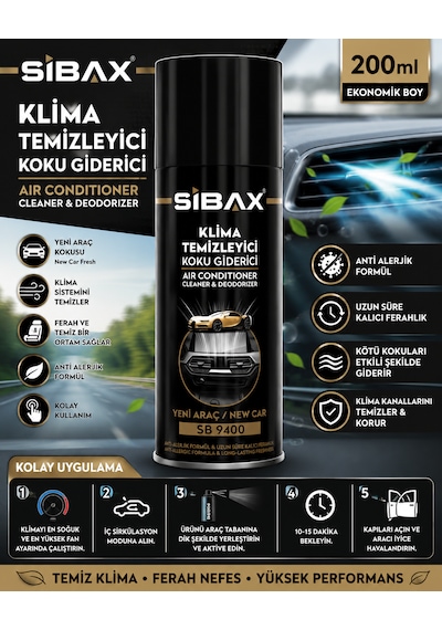 Klima Temizleyici Koku Giderici Yeni Araç Anti Alerjik Formül Uzun Süre Kalıcı Ferahlık 200 Ml 1 Adet