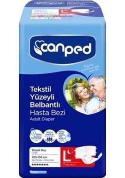 Canped Gece Belbantlı Hasta Bezi L 7 Adet