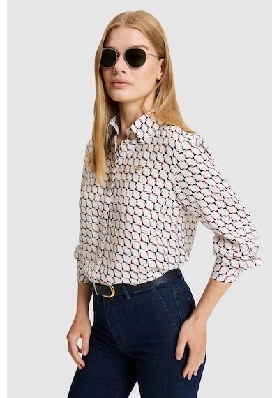 U.S. Polo Assn. Kadın Krem Uzun Kollu Gömlek 50329501-vr256 İnci