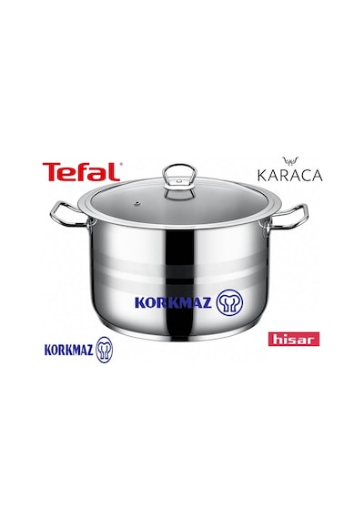 Teflon Granit Döküm Çelik Tencere Tava Sahan Için Cam Kapak 28 Cm Cam Kapak Tenceresiz