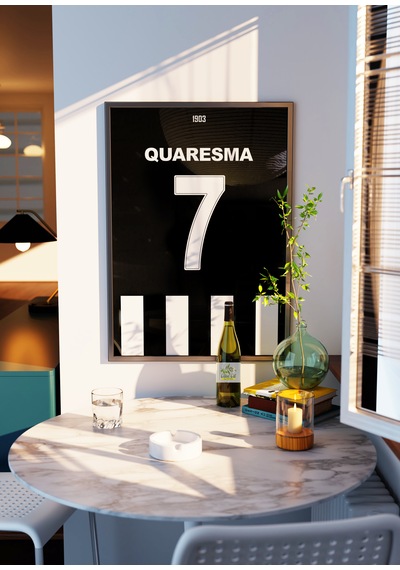 Quaresma 7 Forma Tasarımlı Poster Tablo Siyah Çerçeveli