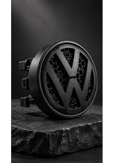 Volkswagen Uyumlu Bal Peteği Detaylı Ön Panjur Amblemi - Custom 3d Logo Panjur Arması