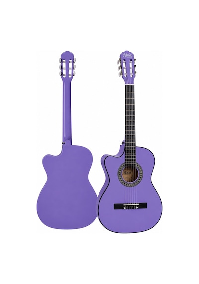 Cg-396pu Solak Klasik Gitar Lila Renk Full Set Sap Ayarlı 4/4