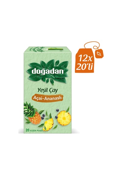 Doğadan Yeşil Çay Açai Ananaslı 12 x 20'li