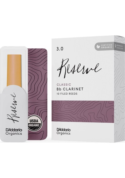 Rico Odct1030 Organic Reserve Classic Bb Klarnet Kamışı No: 3.0 Profesyonel - 10'lu Paket Organik Üretim, Klasik Kesim Ve Zengin Harmonikler