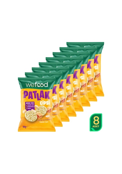 Wefood Ballı & Yer Fıstıklı Patlak Cipsi 60 G 8'li 8683347037704