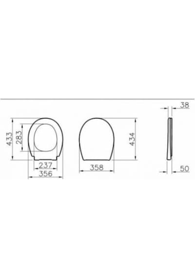 VitrA Yavaş Kapanır Ses-yok Klozet Kapağı model 1 109-003-909