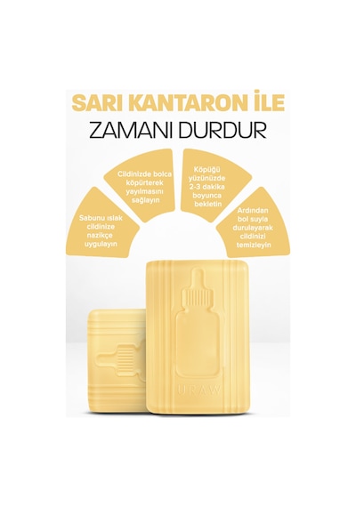 Uraw Leke Karşıtı ve Ton Eşitleyici Sarı Kantaron Sabunu 100 G