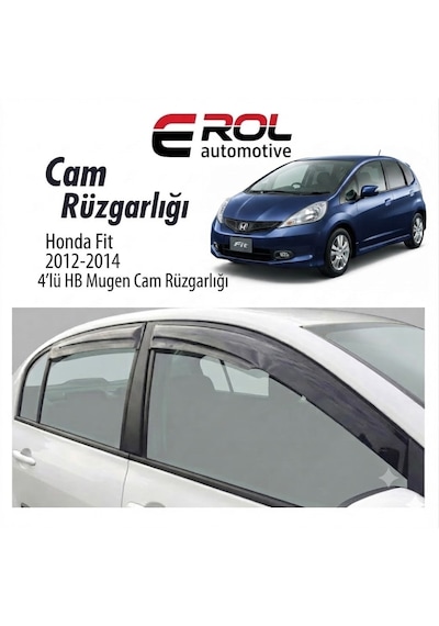 Honda Fit 2012-2014 4'lü Hb Mugen Cam Rüzgarlığı