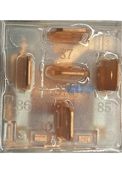24v Röle 5 Uçlu 60 A/80 A Şeffaf Çift Platin 87a Dirençli Sigortalı