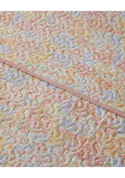 Fleur Multicolore Çift Kişilik Çok Amaçlı Örtü 200x220 Cm Yavruağzı