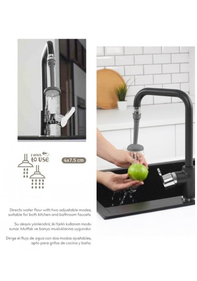 Elite Shower Tap 360 Döner Başlıklı Tasarruflu Musluk Ucu, Basınç Artırıcı Ve Su Tasarruflu 1