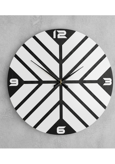 Focus Serisi Modern Duvar Saati 45 Cm Siyah-beyaz Beyaz - Siyah