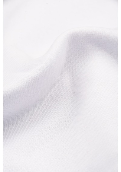 Rizzup Erkek Beyaz Relax Fit İçi Polarlı Polo Yaka Sweatshirt Pamuklu Kalın Sweatshirt 2600762