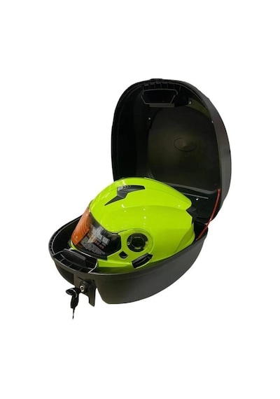 Gaff G32 Carbon Tasarımlı Motosiklet Arka Çanta 32 Litre Sırt Dayamalı Port Bagaj Kilitli Siyah Siyah