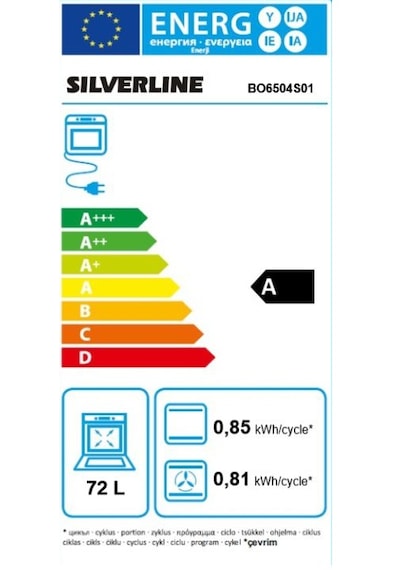 Silverline BO6504S01 S4 Ankastre Fırın Gri