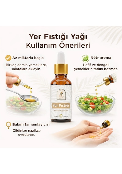 Yer Fıstığı Yağı 50 Ml %100 Doğal Besleyici & Dengeleyici