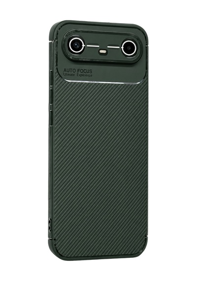 Uryport Tecno Spark Slim 5g Auto Focus Karbon Kapak - Koyu Yeşil