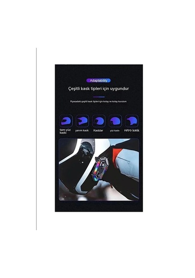 V20 Motor Kurye Kask Kulaklık Rgb Modlu Bluetooth Motosiklet Kulaklık 5.3 Bluetooth Intercom