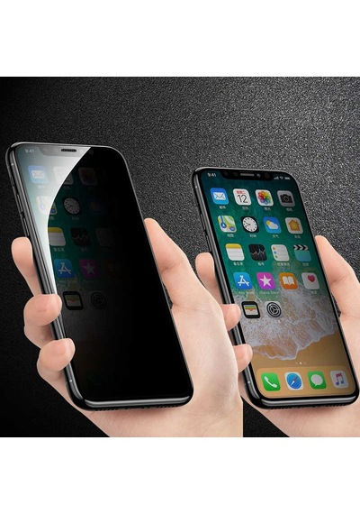 İphone 11 Uyumlu Ekran Koruyucu Anti-dust Mat Hayalet Temperli Cam - Siyah - T11306