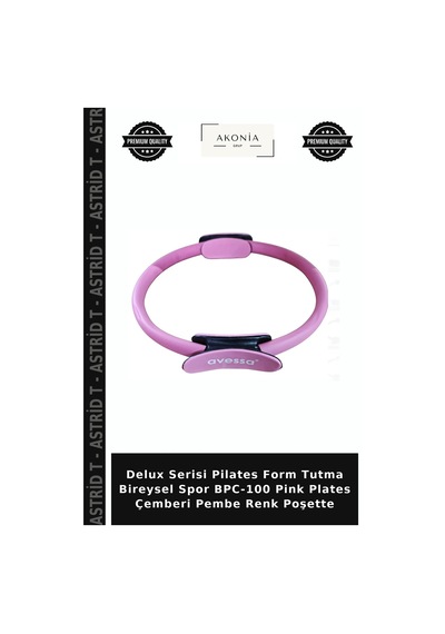 Delux Serisi Pilates Form Tutma Bireysel Spor Bpc-100 Pink Plates Çemberi Pembe Renk Poşette