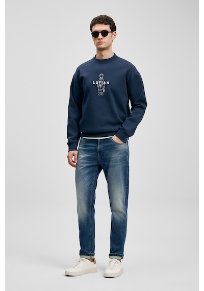 Lufian Max Smart Jean Erkek Pantolon Slim Fit Mavi Mavi 111200226100300