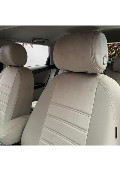 Audi A3 Uyumlu Araca Özel Oto Koltuk Kılıfı 158485 Deri Bej/taytüyü Bej